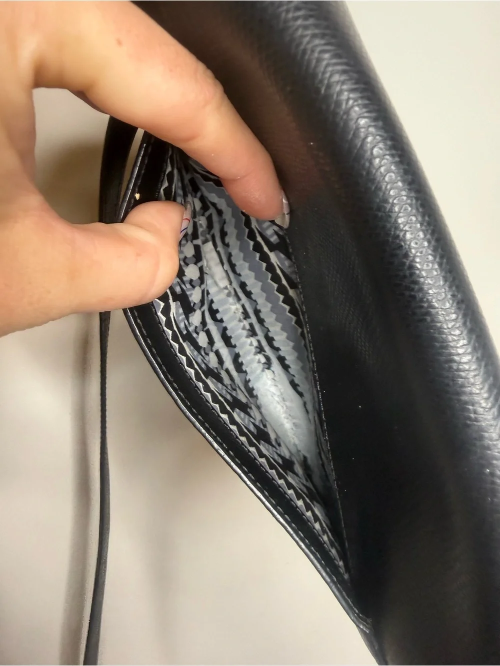 Vera Bradley Black Pebbled Leather Crossbody with Gold Logo